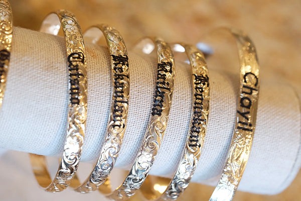 ENGRAVED Xzyla Heirloom Bangle – banglesbyjoii